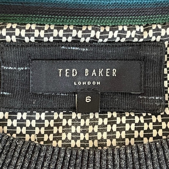 Ted Baker London sweater zippered sleeve pocket office put crewneck 2XL size 6 - Picture 6 of 16
